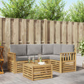 vidaXL Zestaw sof na zewnątrz 5 pcs Biały i jasnoszary 59 x 59 x 37 cm