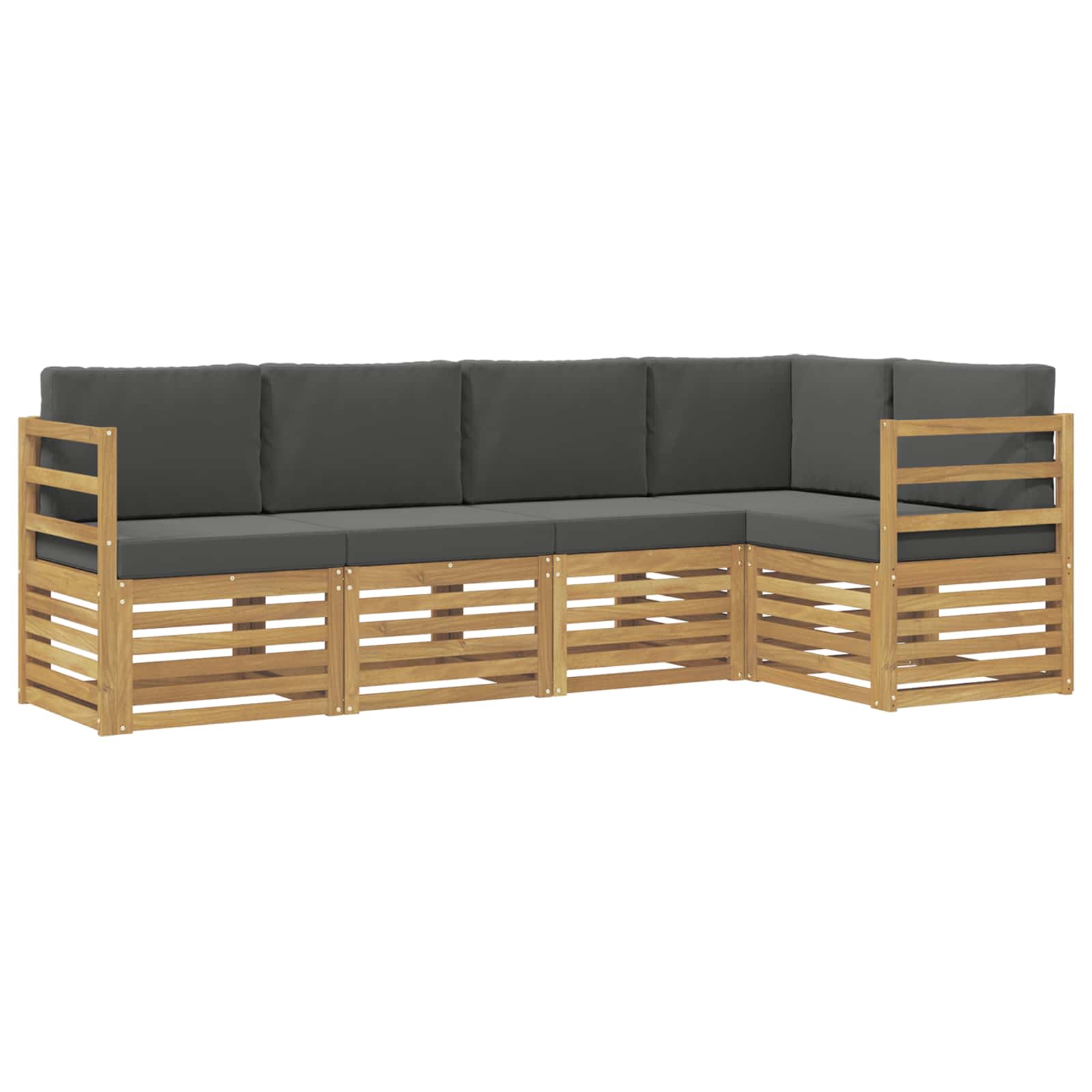 vidaXL Zestaw sof na zewnątrz 5 pcs Biały i antracyt