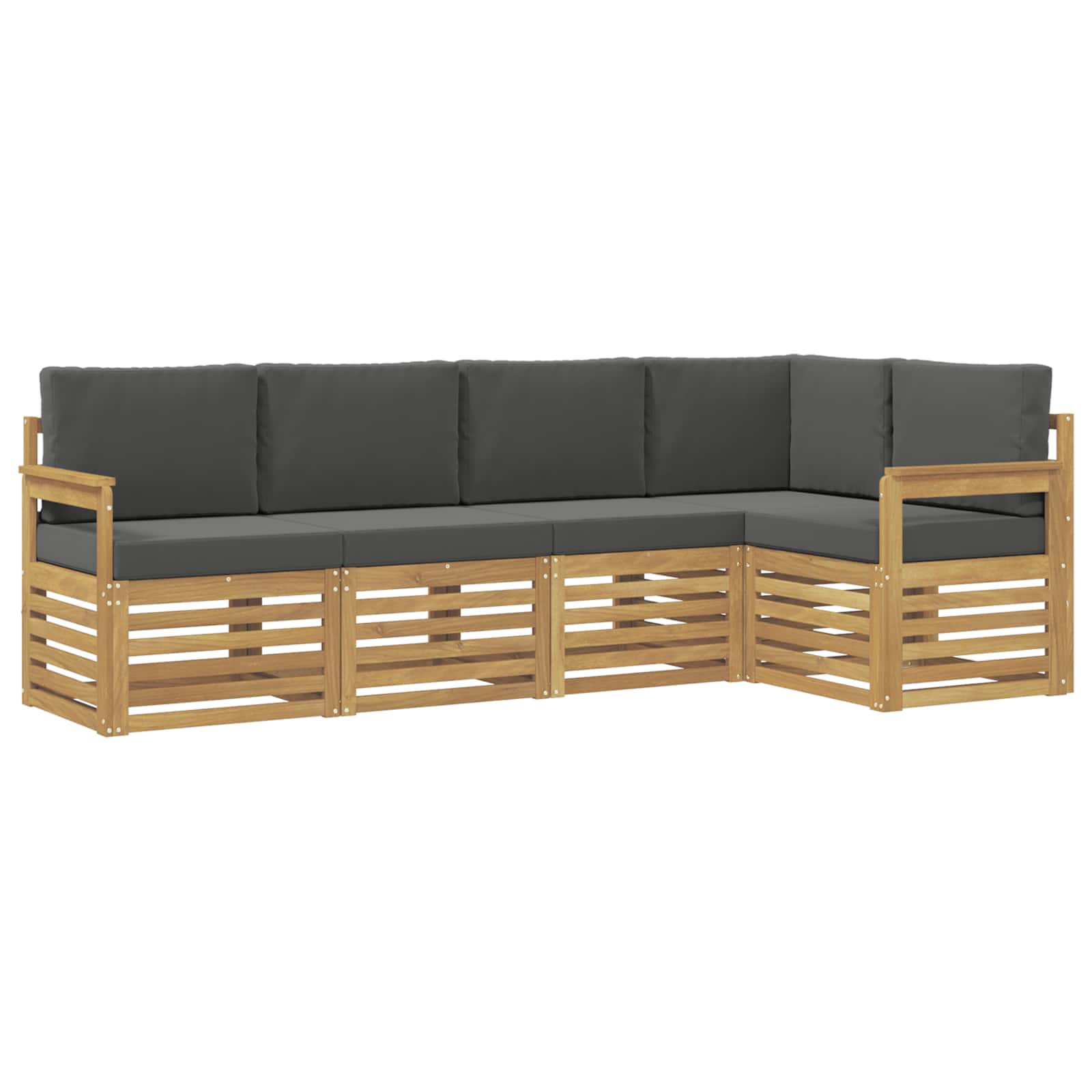 vidaXL Zestaw sof na zewnątrz 5 pcs Biały i antracyt