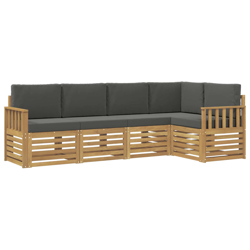 vidaXL Zestaw sof na zewnątrz 5 pcs Biały i antracyt