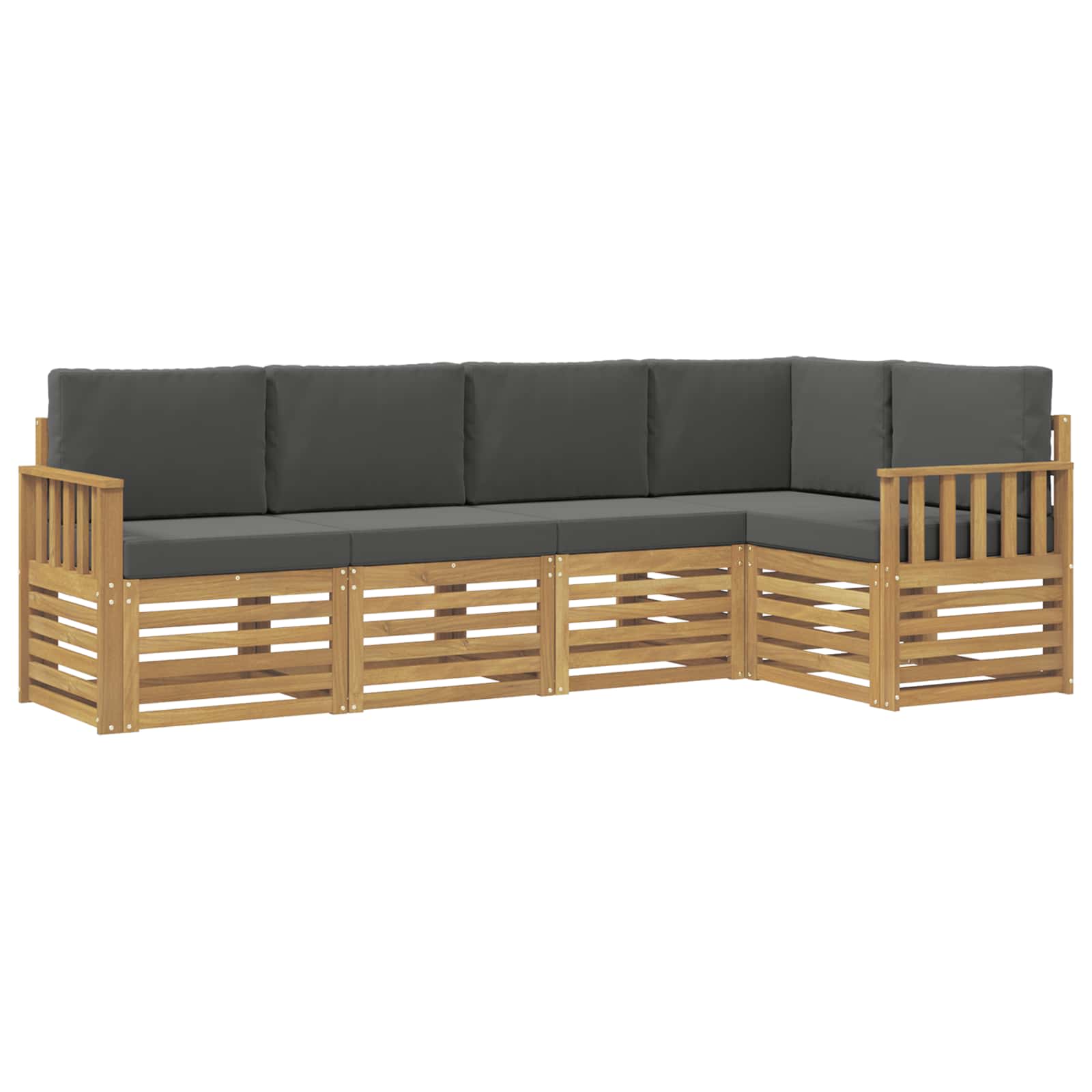 vidaXL Zestaw sof na zewnątrz 5 pcs Biały i antracyt