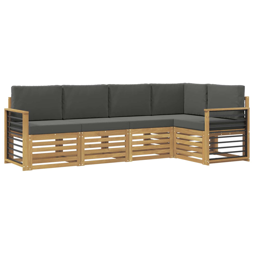 vidaXL Zestaw sof na zewnątrz 5 pcs Biały i antracyt