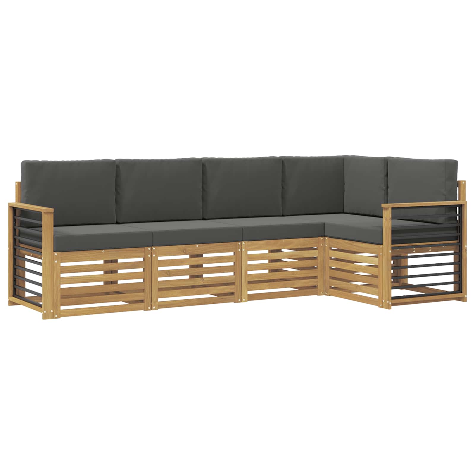 vidaXL Zestaw sof na zewnątrz 5 pcs Biały i antracyt