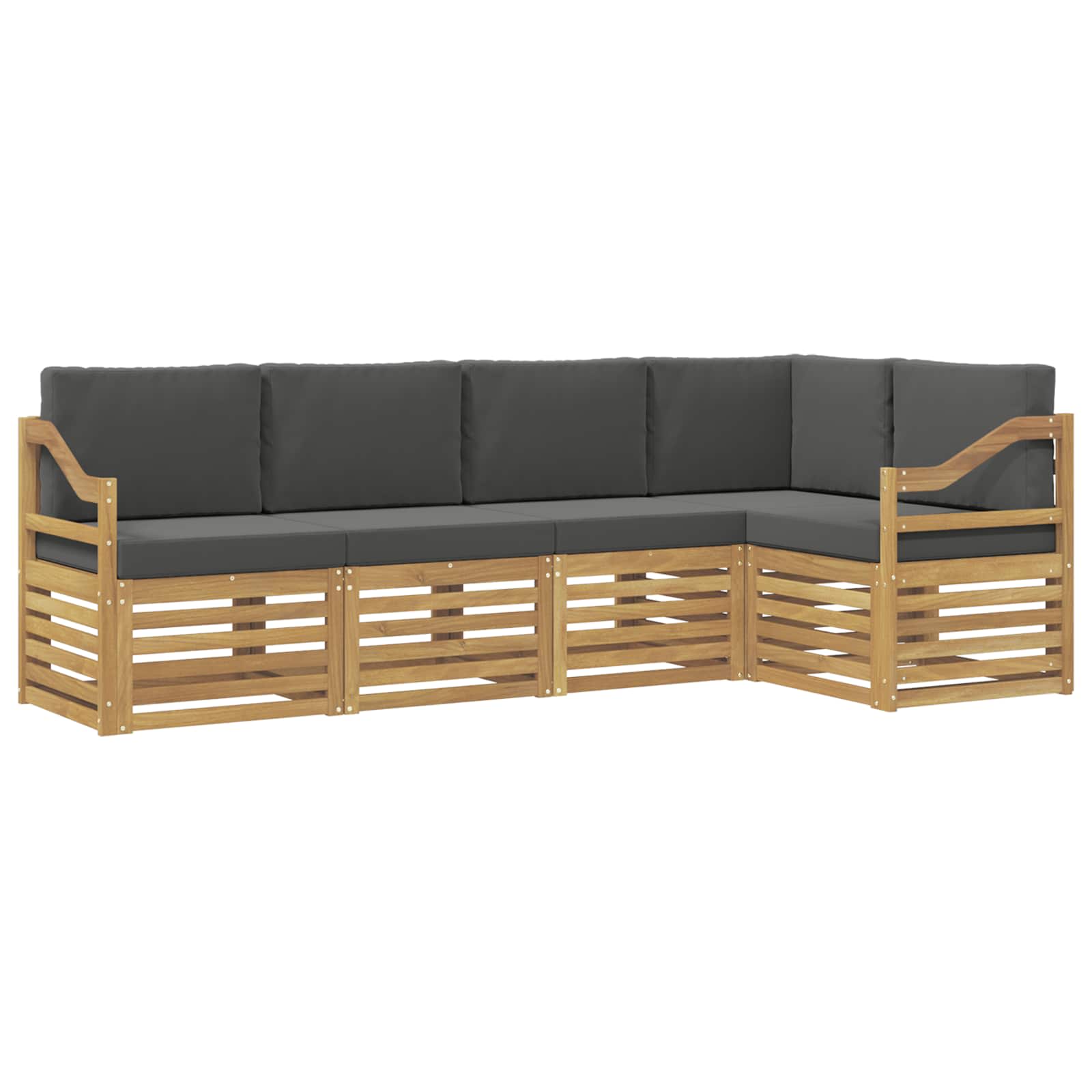 vidaXL Zestaw sof na zewnątrz 5 pcs Biały i antracyt