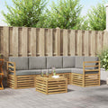 vidaXL Zestaw sof na zewnątrz 6 pcs Biały i jasnoszary 59 x 59 x 37 cm