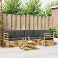 vidaXL Zestaw sof na zewnątrz 6 pcs Biały i antracyt 59 x 59 x 37 cm