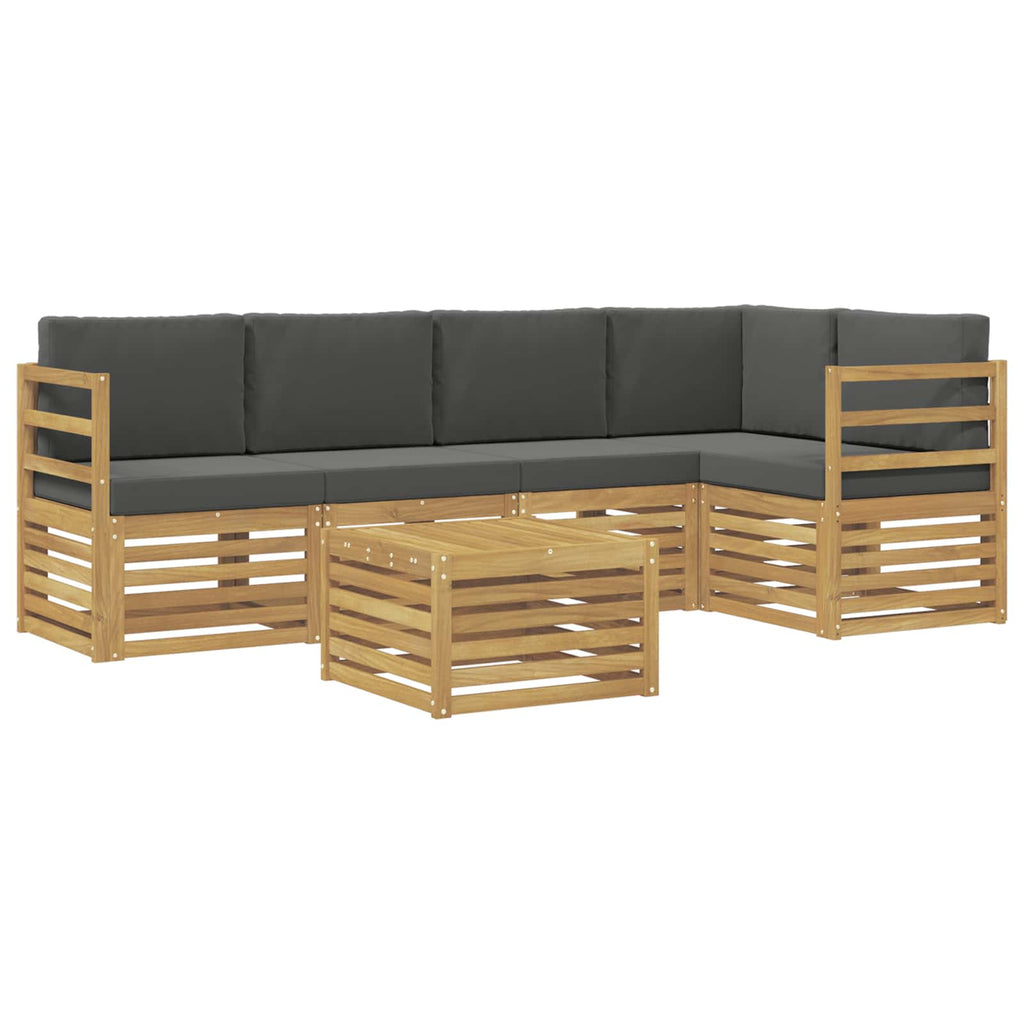 vidaXL Zestaw sof na zewnątrz 6 pcs Biały i antracyt 59 x 59 x 37 cm