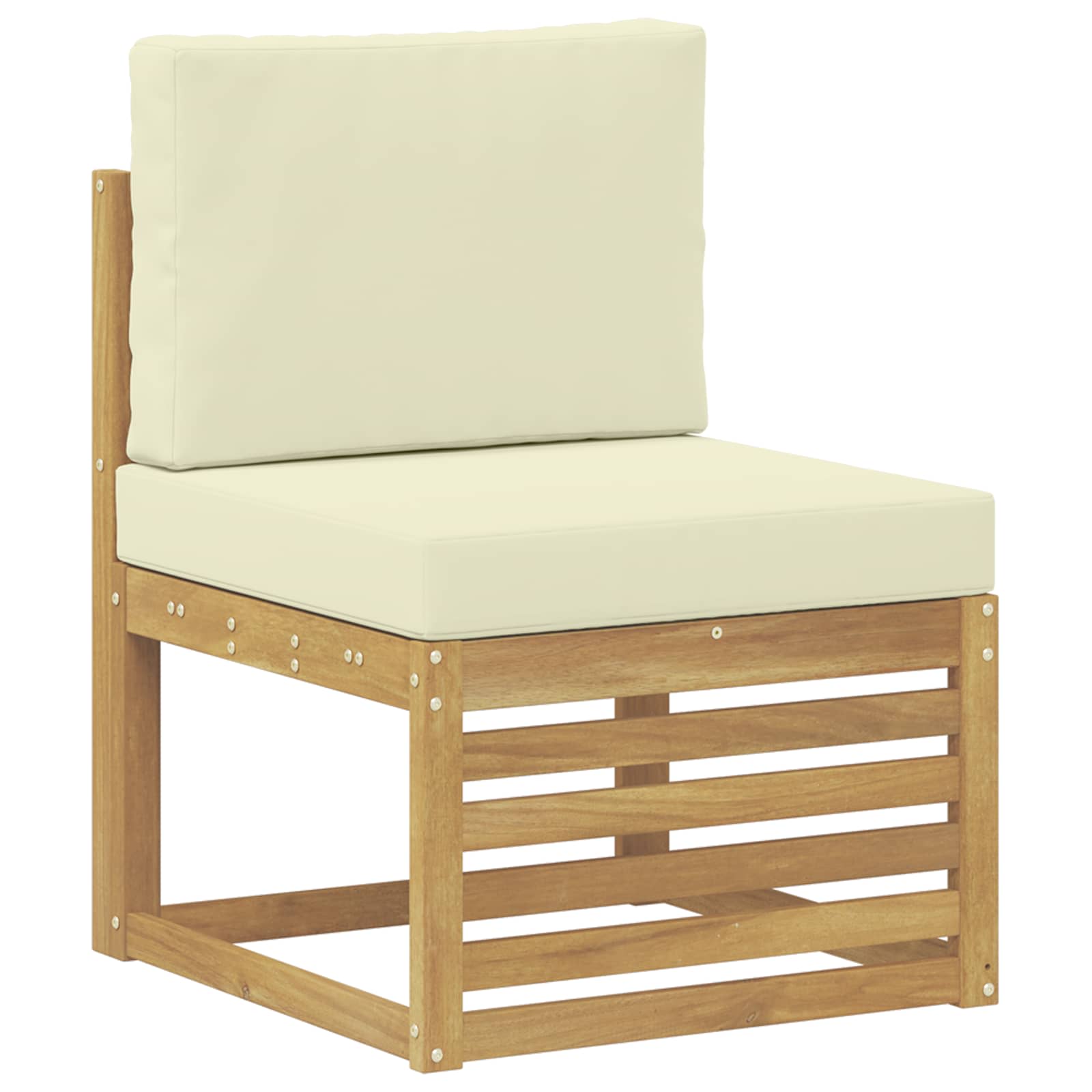 vidaXL Zestaw sof na zewnątrz 6 pcs Biały i kremowy 59 x 59 x 37 cm