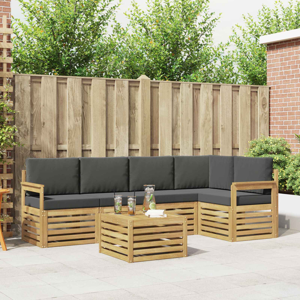 vidaXL Zestaw sof na zewnątrz 6 pcs Biały i antracyt 59 x 59 x 37 cm