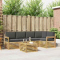 vidaXL Zestaw sof na zewnątrz 6 pcs Biały i antracyt 59 x 59 x 37 cm