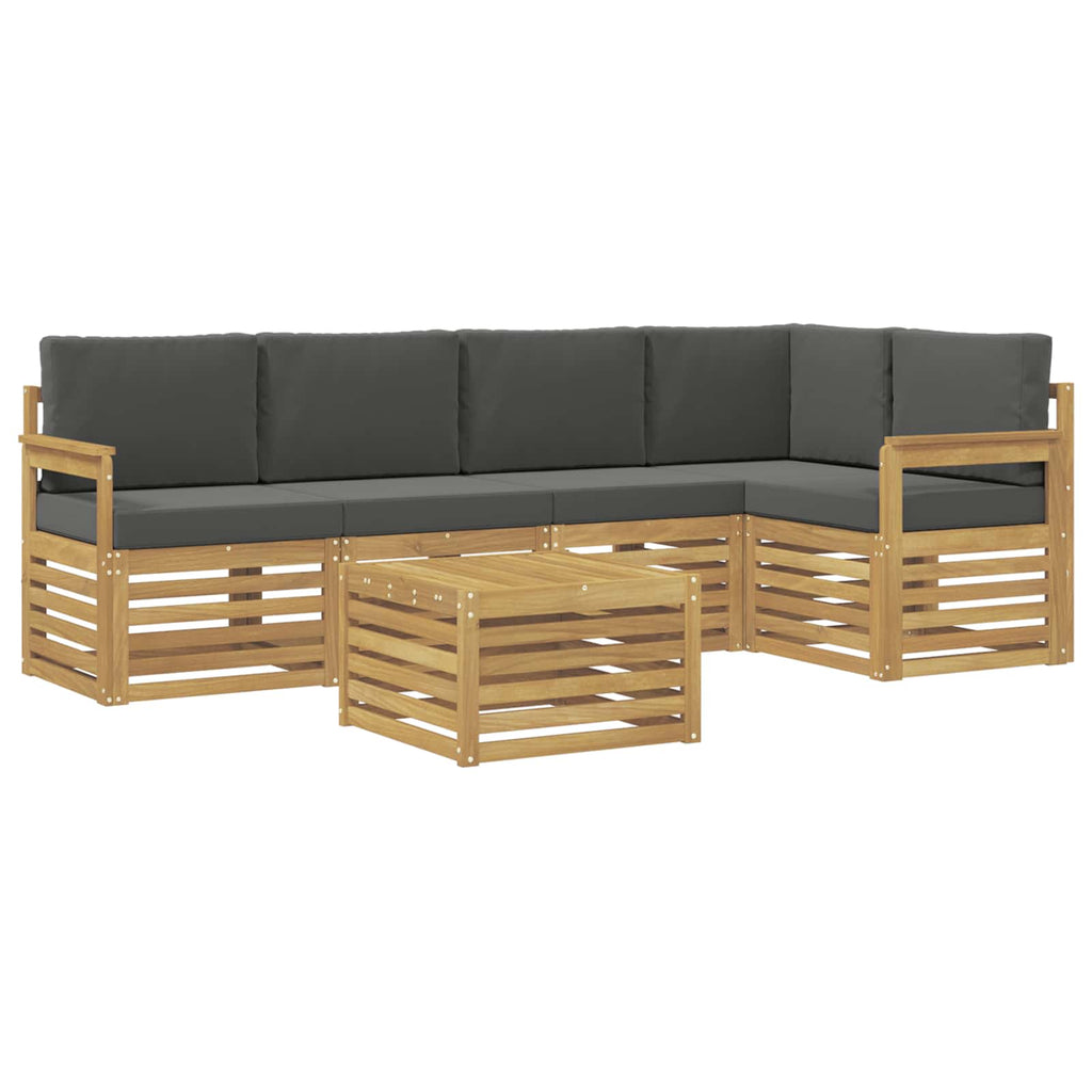 vidaXL Zestaw sof na zewnątrz 6 pcs Biały i antracyt 59 x 59 x 37 cm
