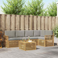 vidaXL Zestaw sof na zewnątrz 6 pcs Biały i jasnoszary 59 x 59 x 37 cm