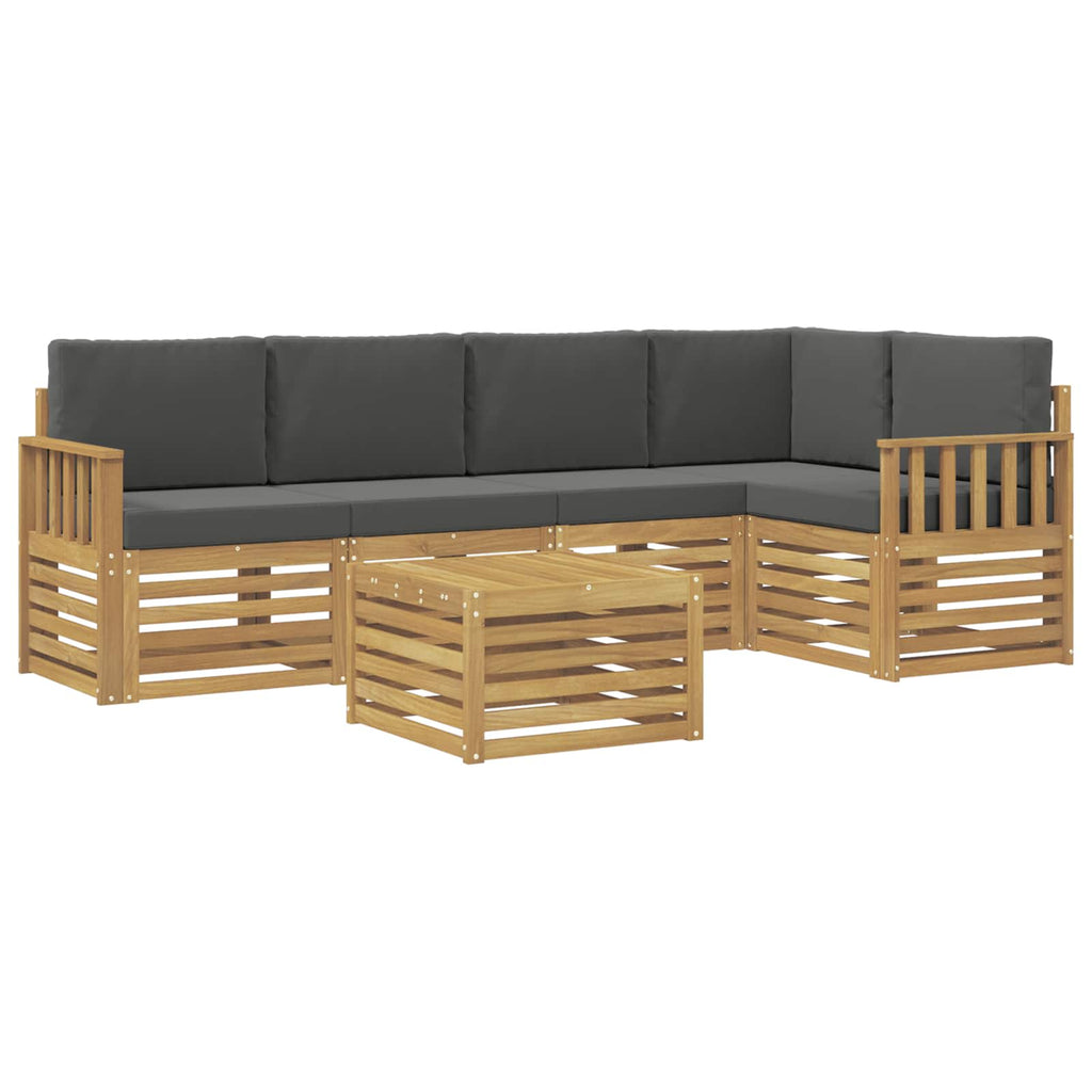 vidaXL Zestaw sof na zewnątrz 6 pcs Biały i antracyt 59 x 59 x 37 cm