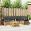 vidaXL Zestaw sof na zewnątrz 6 pcs Biały i antracyt 59 x 59 x 37 cm