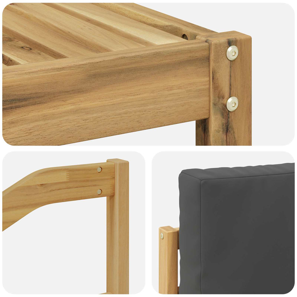 vidaXL Zestaw sof na zewnątrz 6 pcs Biały i antracyt 59 x 59 x 37 cm