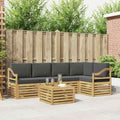 vidaXL Zestaw sof na zewnątrz 6 pcs Biały i antracyt 59 x 59 x 37 cm