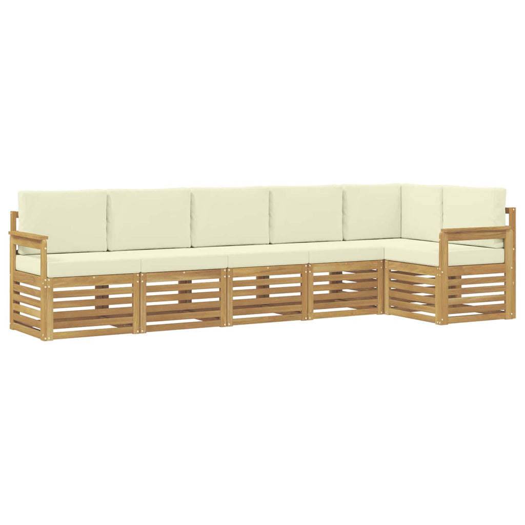 vidaXL Zestaw sof na zewnątrz 6 pcs Biały i kremowy