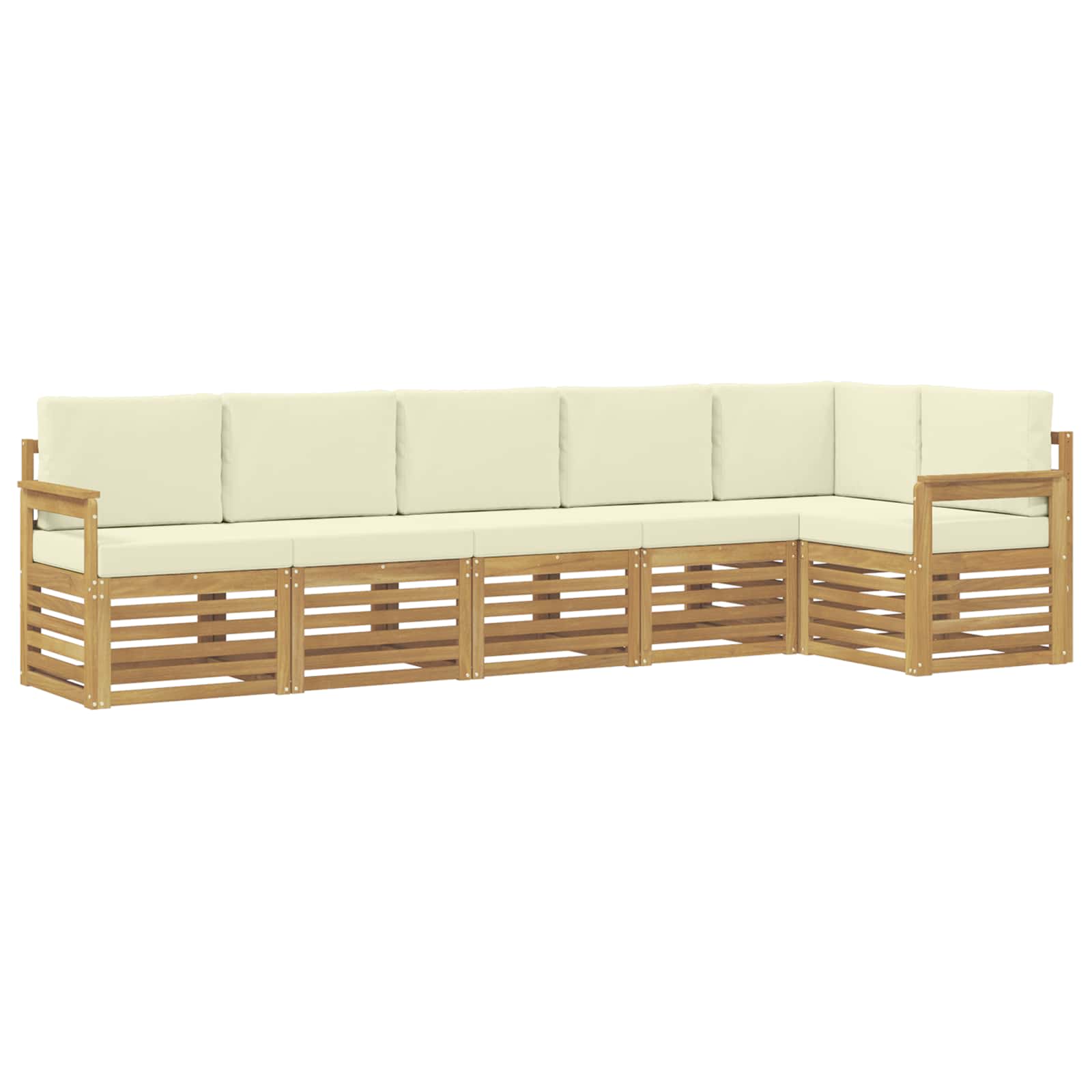 vidaXL Zestaw sof na zewnątrz 6 pcs Biały i kremowy