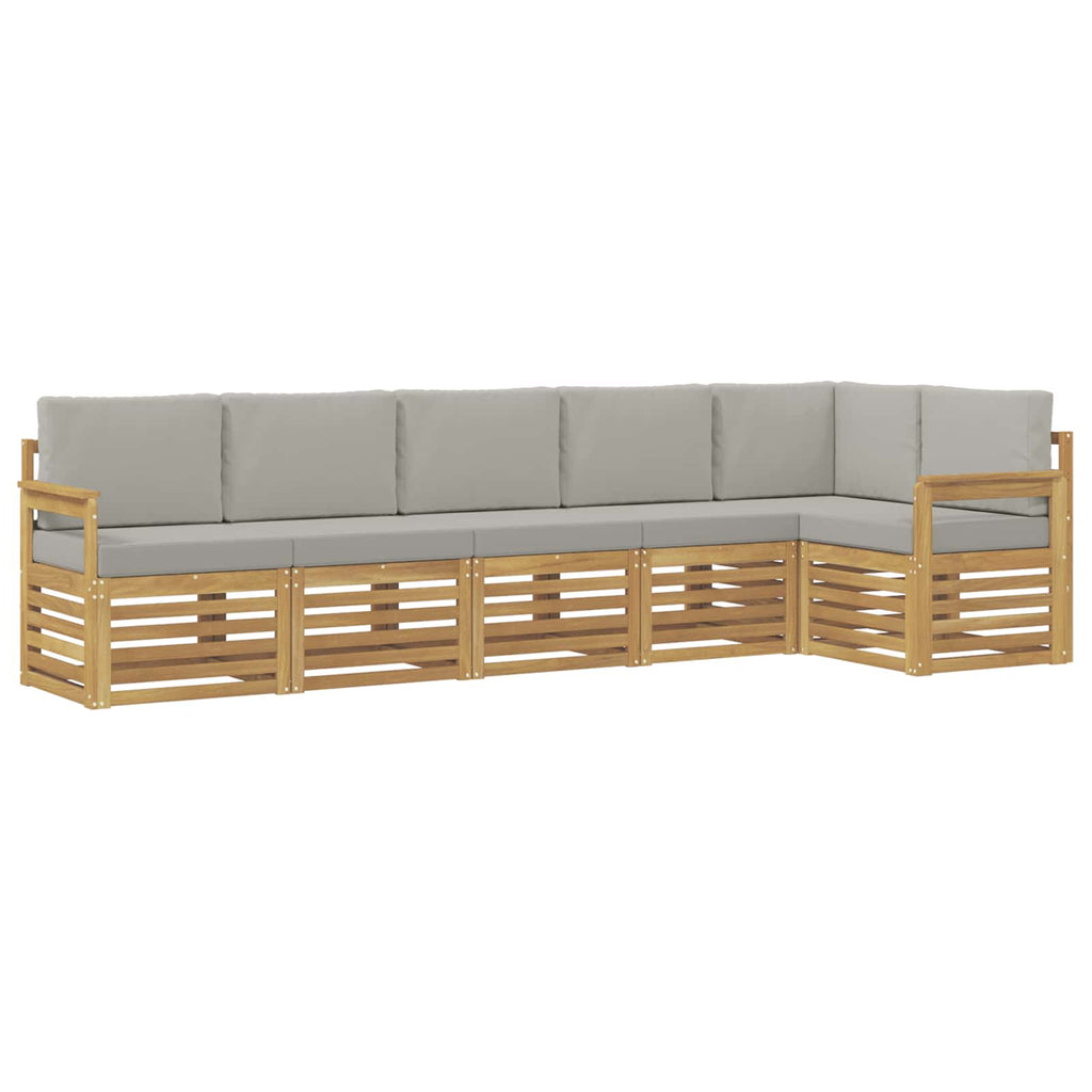 vidaXL Zestaw sof na zewnątrz 6 pcs Biały i jasnoszary
