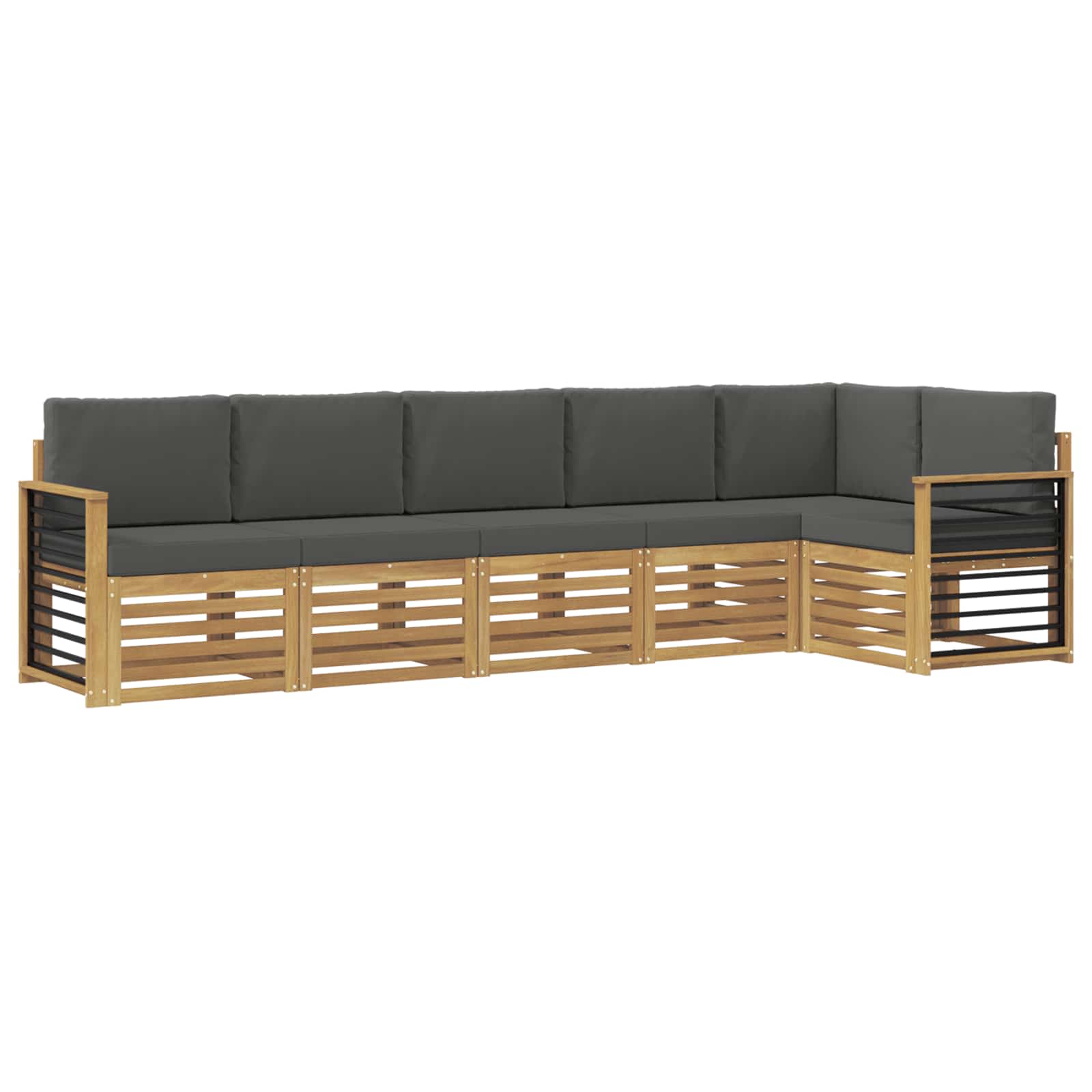 vidaXL Zestaw sof na zewnątrz 6 pcs Biały i antracyt