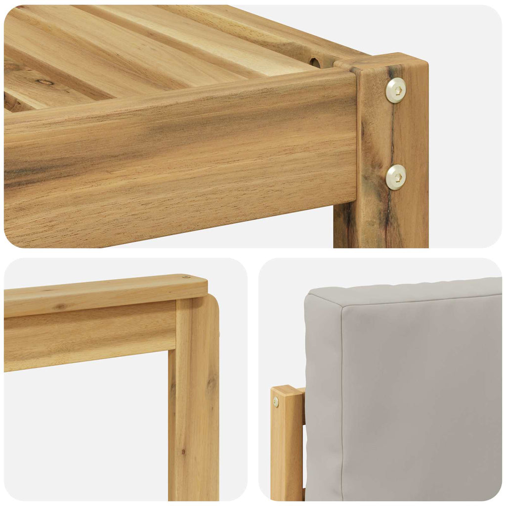 vidaXL Zestaw sof na zewnątrz 7 pcs Biały i jasnoszary 59 x 59 x 37 cm