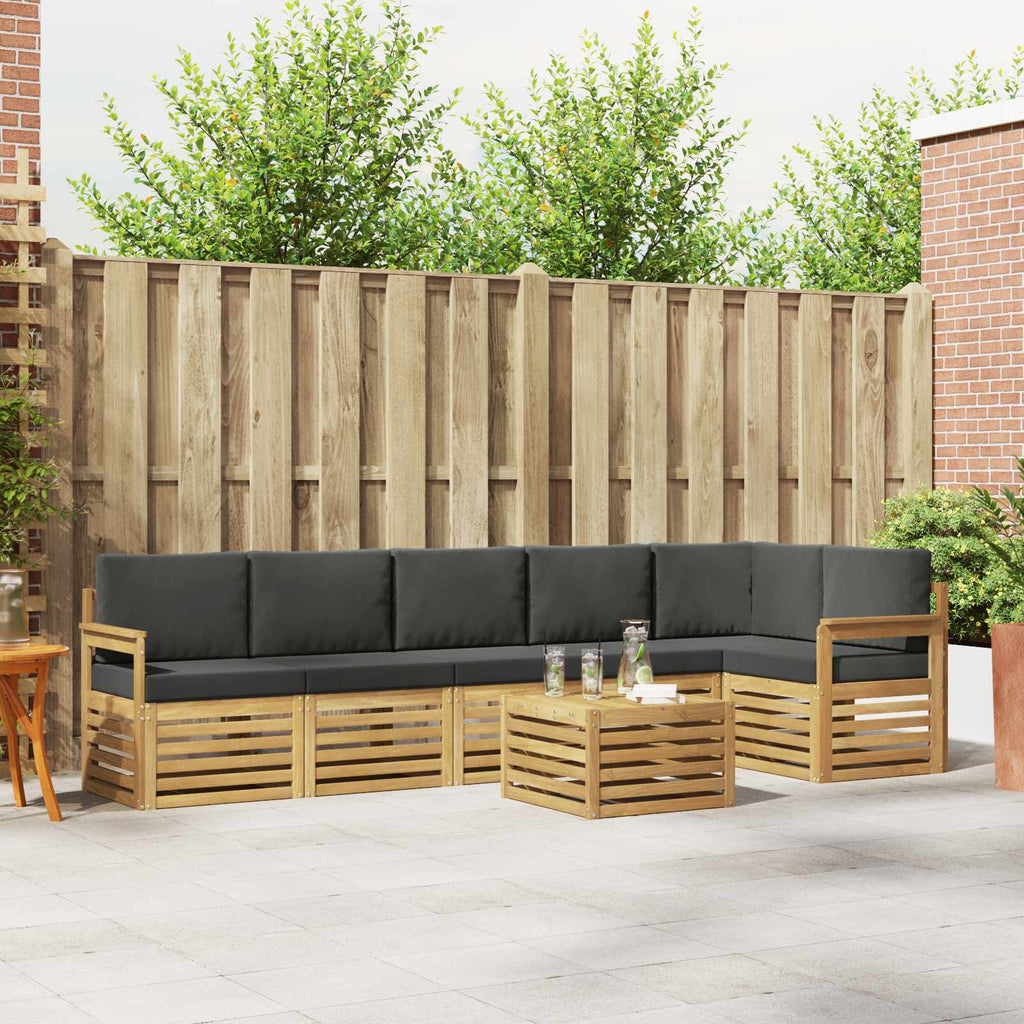 vidaXL Zestaw sof na zewnątrz 7 pcs Biały i antracyt 59 x 59 x 37 cm