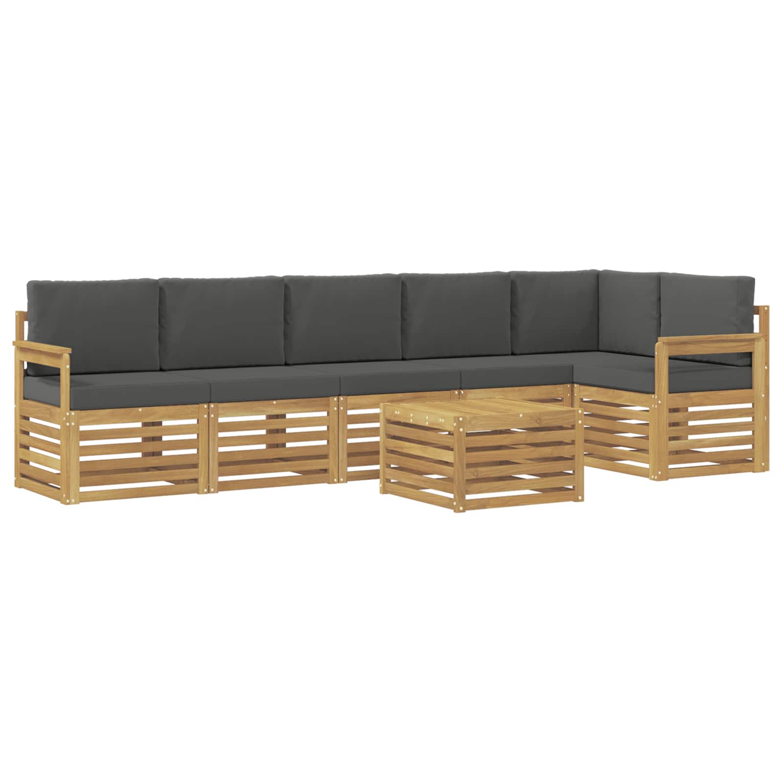 vidaXL Zestaw sof na zewnątrz 7 pcs Biały i antracyt 59 x 59 x 37 cm