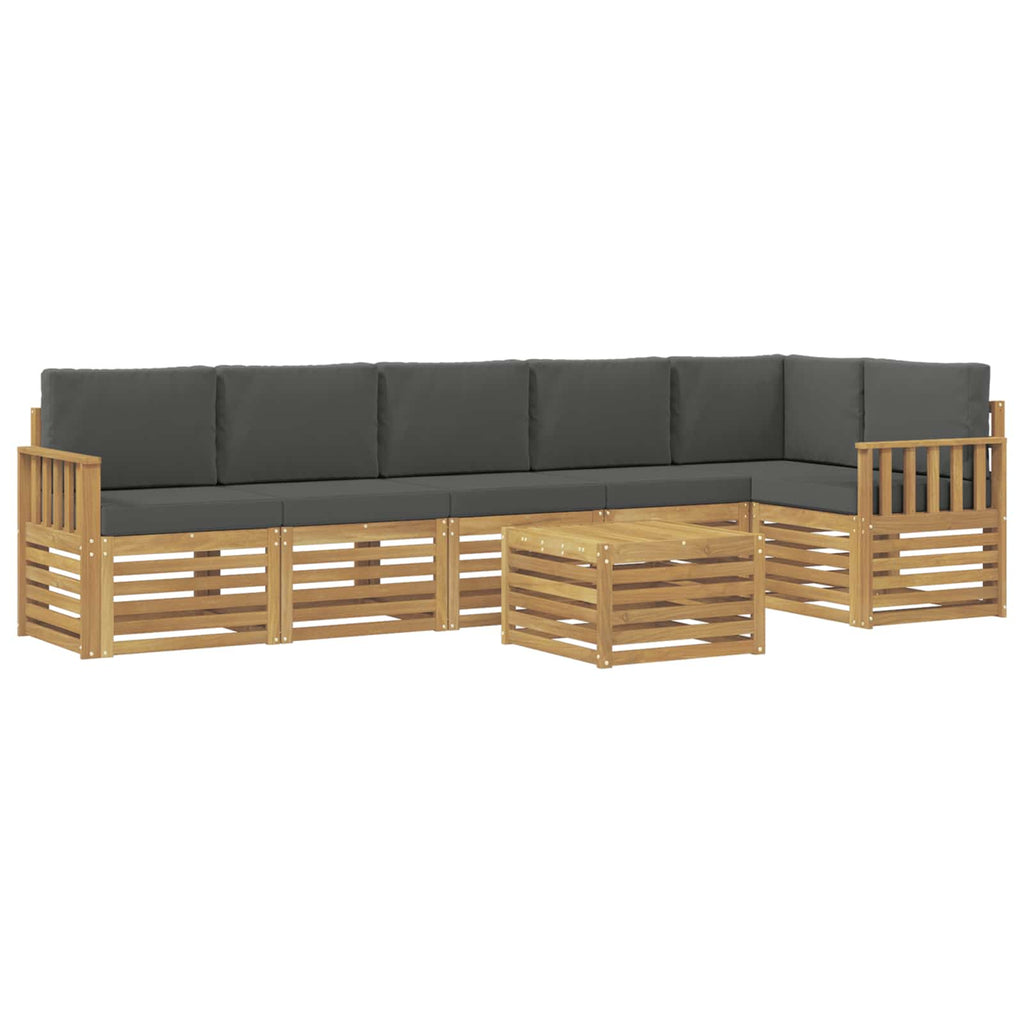 vidaXL Zestaw sof na zewnątrz 7 pcs Biały i antracyt 59 x 59 x 37 cm