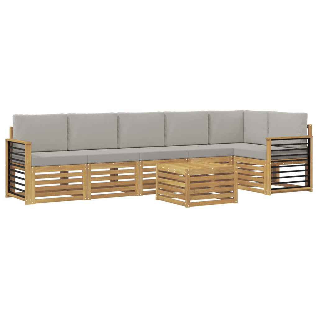 vidaXL Zestaw sof na zewnątrz 7 pcs Biały i jasnoszary 59 x 59 x 37 cm