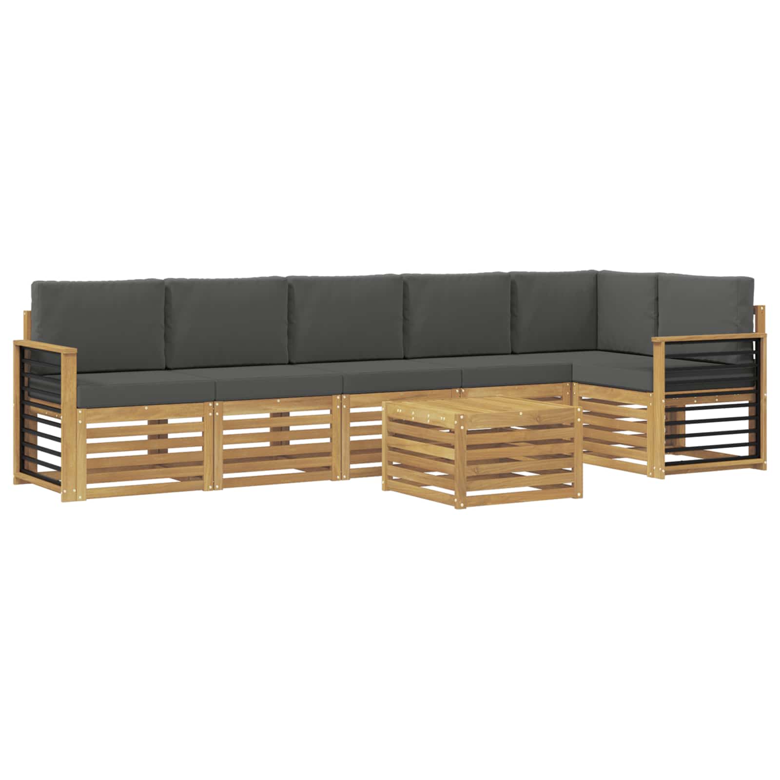 vidaXL Zestaw sof na zewnątrz 7 pcs Biały i antracyt 59 x 59 x 37 cm