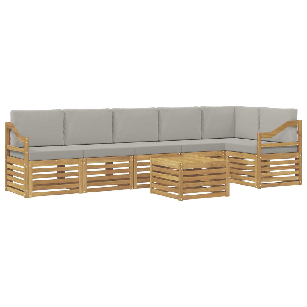 vidaXL Zestaw sof na zewnątrz 7 pcs Biały i jasnoszary 59 x 59 x 37 cm