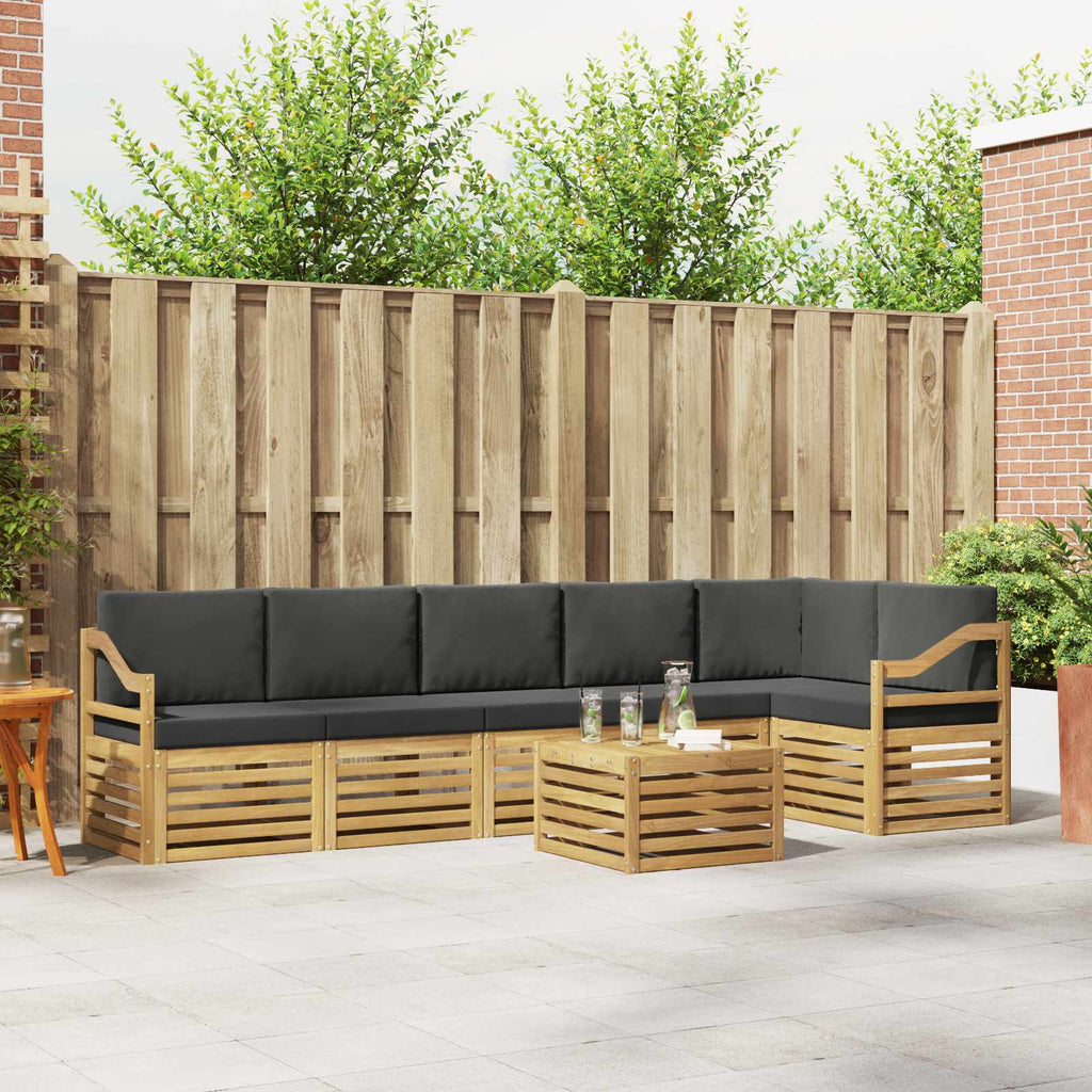 vidaXL Zestaw sof na zewnątrz 7 pcs Biały i antracyt 59 x 59 x 37 cm