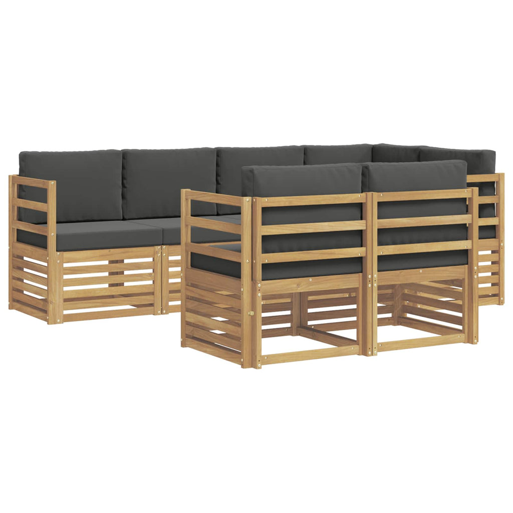 vidaXL Zestaw sof na zewnątrz 7 pcs Biały i antracyt