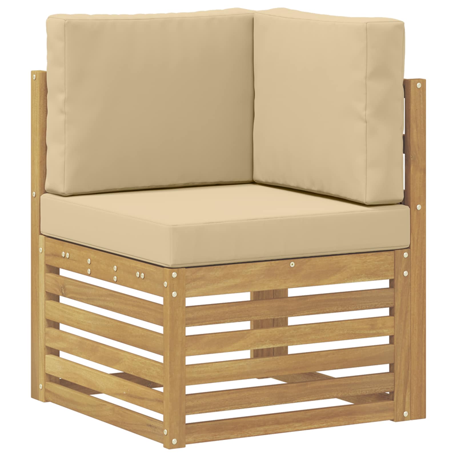 vidaXL Zestaw sof na zewnątrz 7 pcs Biały i Beżowy 245 x 126,5 x 73 cm