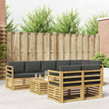 vidaXL Zestaw sof na zewnątrz 8 pcs Biały i antracyt 59 x 59 x 37 cm