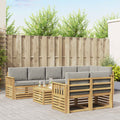 vidaXL Zestaw sof na zewnątrz 8 pcs Biały i jasnoszary 59 x 59 x 37 cm
