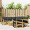 vidaXL Zestaw sof na zewnątrz 8 pcs Biały i antracyt 59 x 59 x 37 cm