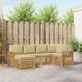 vidaXL Zestaw sof na zewnątrz 6 pcs Biały i Beżowy 247 x 128,5 x 73 cm