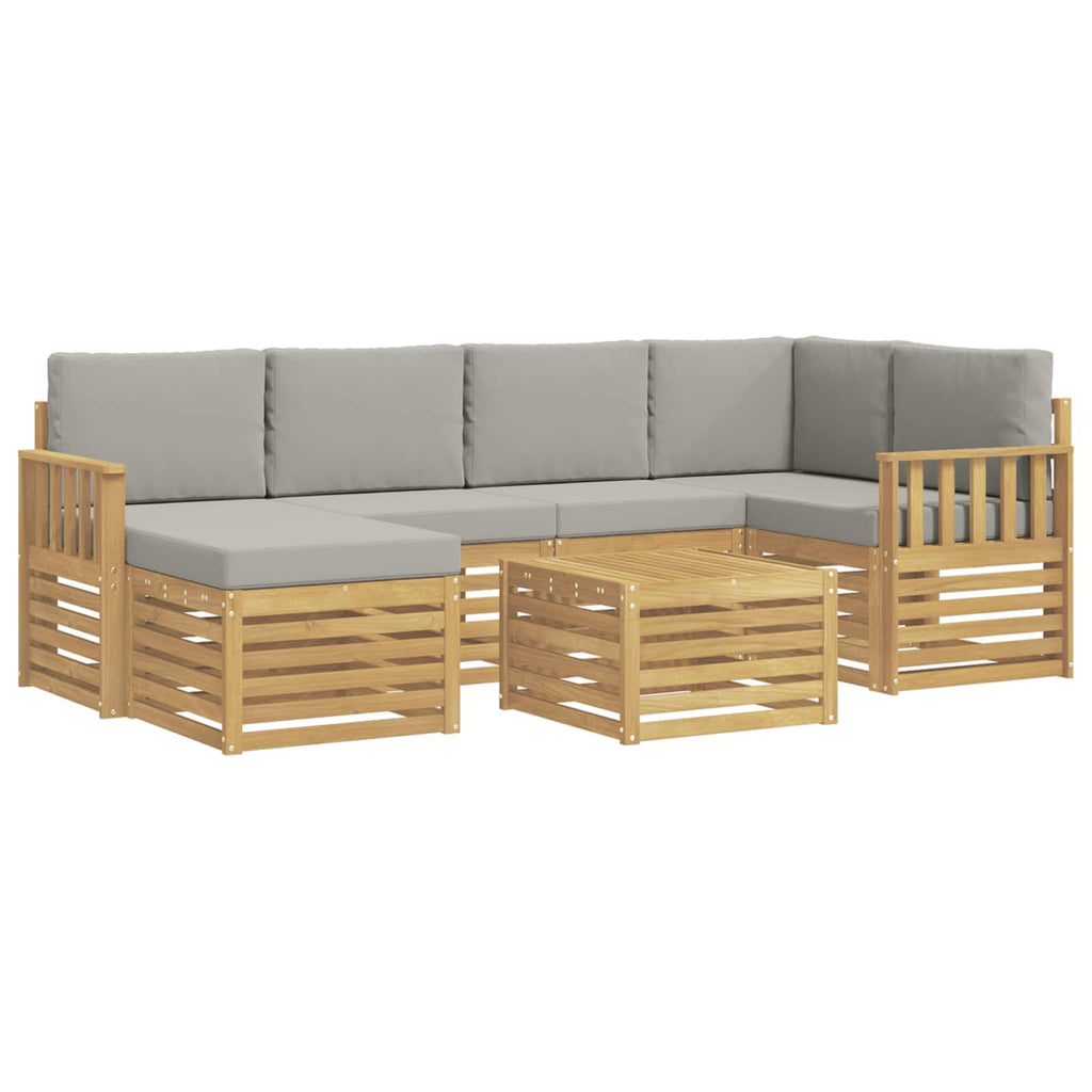 vidaXL Zestaw sof na zewnątrz 7 pcs Biały i jasnoszary 59 x 59 x 37 cm