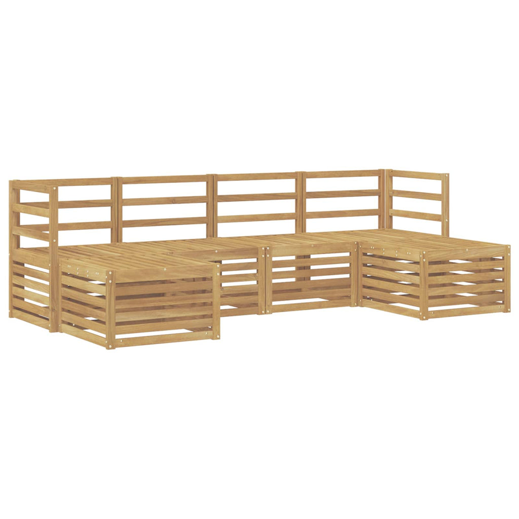 vidaXL Zestawy sof 6 pcs Biały Lite Drewno Akacji