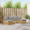 vidaXL Zestawy sof 6 pcs Biały i jasnoszary 245 x 122,5 x 73 cm