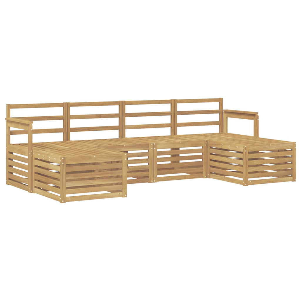 vidaXL Zestaw sof na zewnątrz 5 pcs Biały 249 x 122,5 x 73 cm