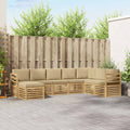 vidaXL Zestaw sof na zewnątrz 8 pcs Biały i Beżowy 304 x 185,5 x 73 cm