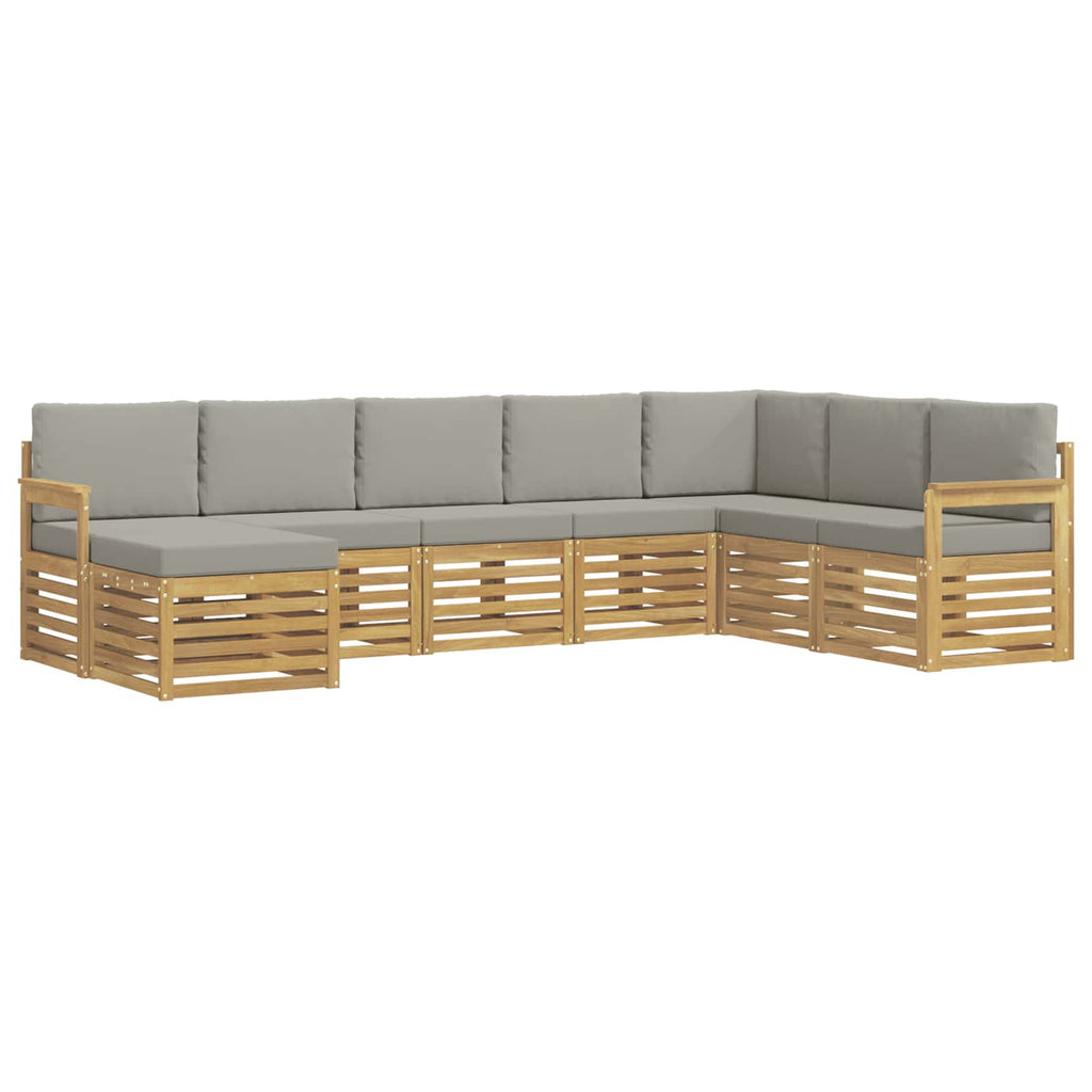 vidaXL Zestaw sof na zewnątrz 6 pcs Biały i jasnoszary