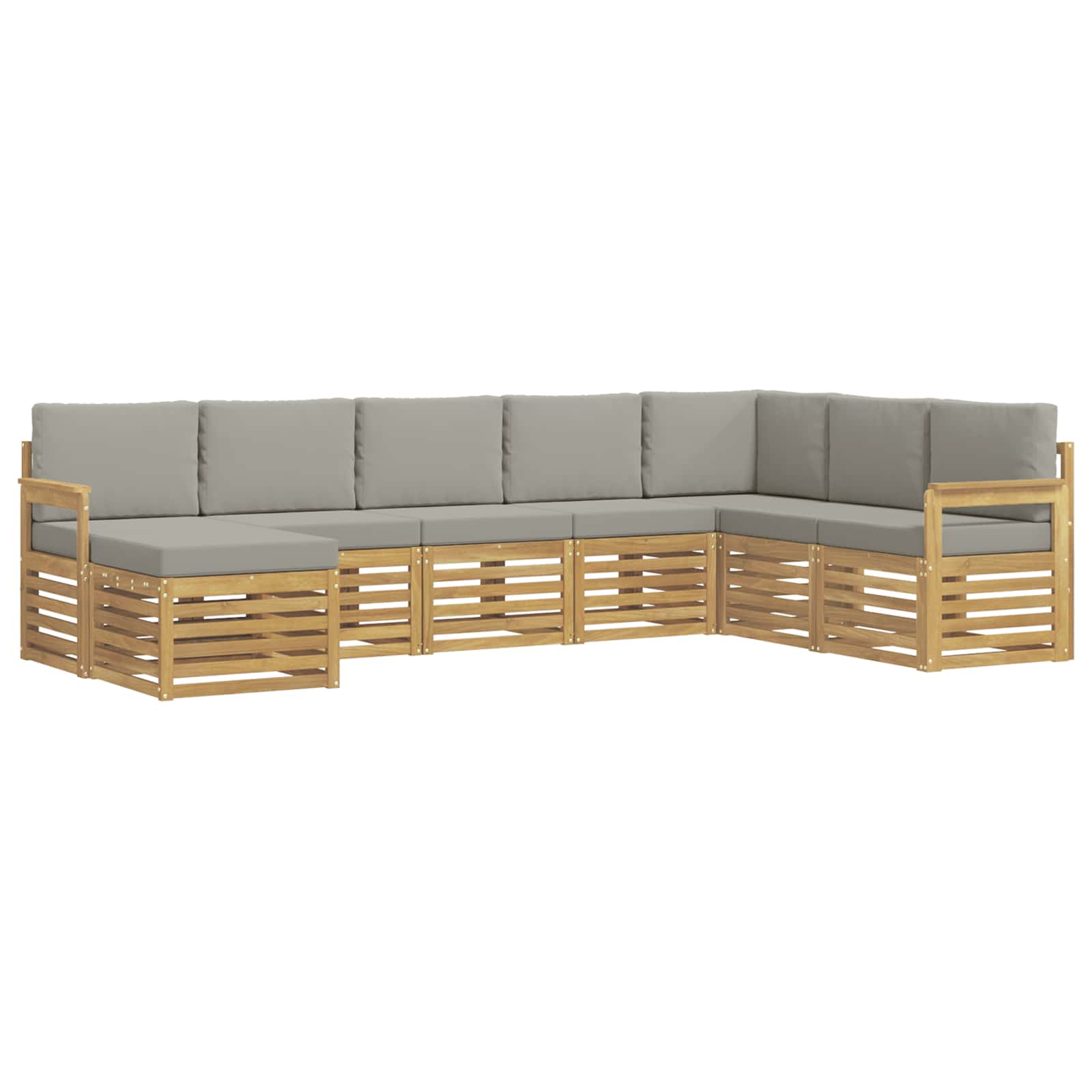 vidaXL Zestaw sof na zewnątrz 6 pcs Biały i jasnoszary