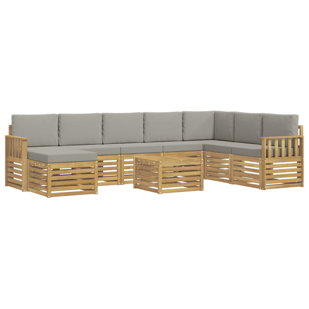 vidaXL Zestaw sof na zewnątrz 7 pcs Biały i jasnoszary 59 x 59 x 37 cm