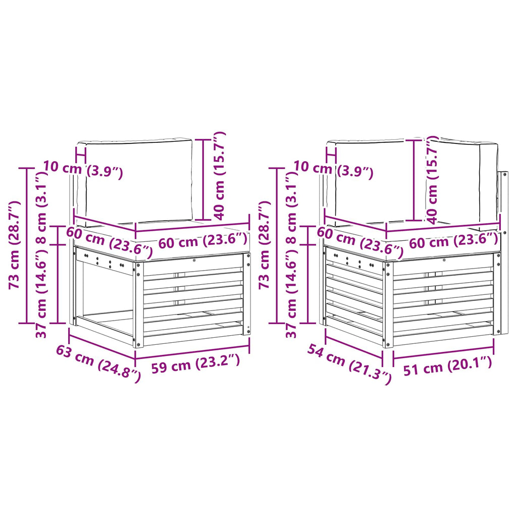 vidaXL Zestaw sofy narożnej z poduszką 6 pcs Biały i kremowy Poliester