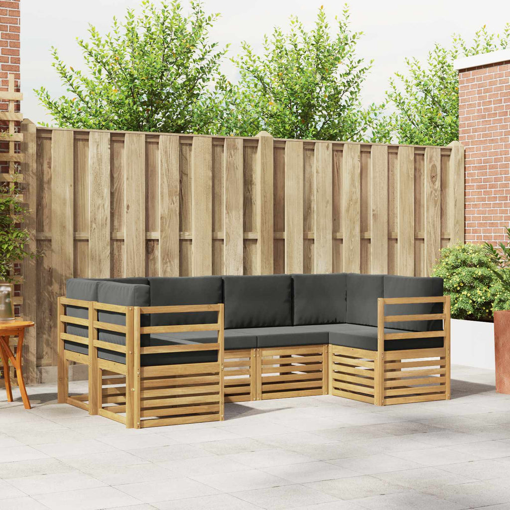 vidaXL Zestaw sofy narożnej 6 pcs Biały i antracyt 245 x 126,5 x 73 cm