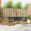 vidaXL Zestaw sofy narożnej 6 pcs Biały i antracyt 245 x 126,5 x 73 cm