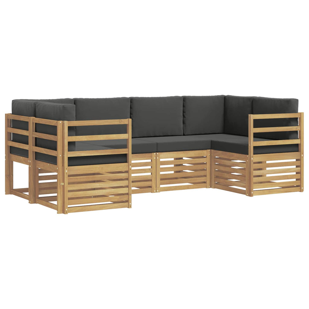 vidaXL Zestaw sofy narożnej 6 pcs Biały i antracyt 245 x 126,5 x 73 cm